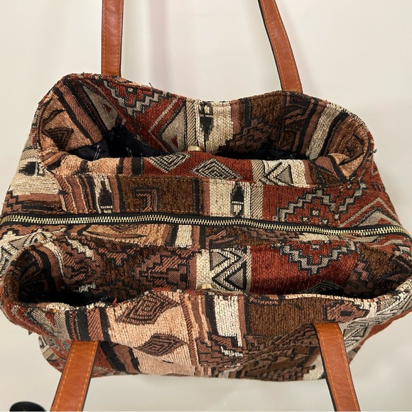 Street Level large 3 section boho print handbag - Picture 4 of 9
